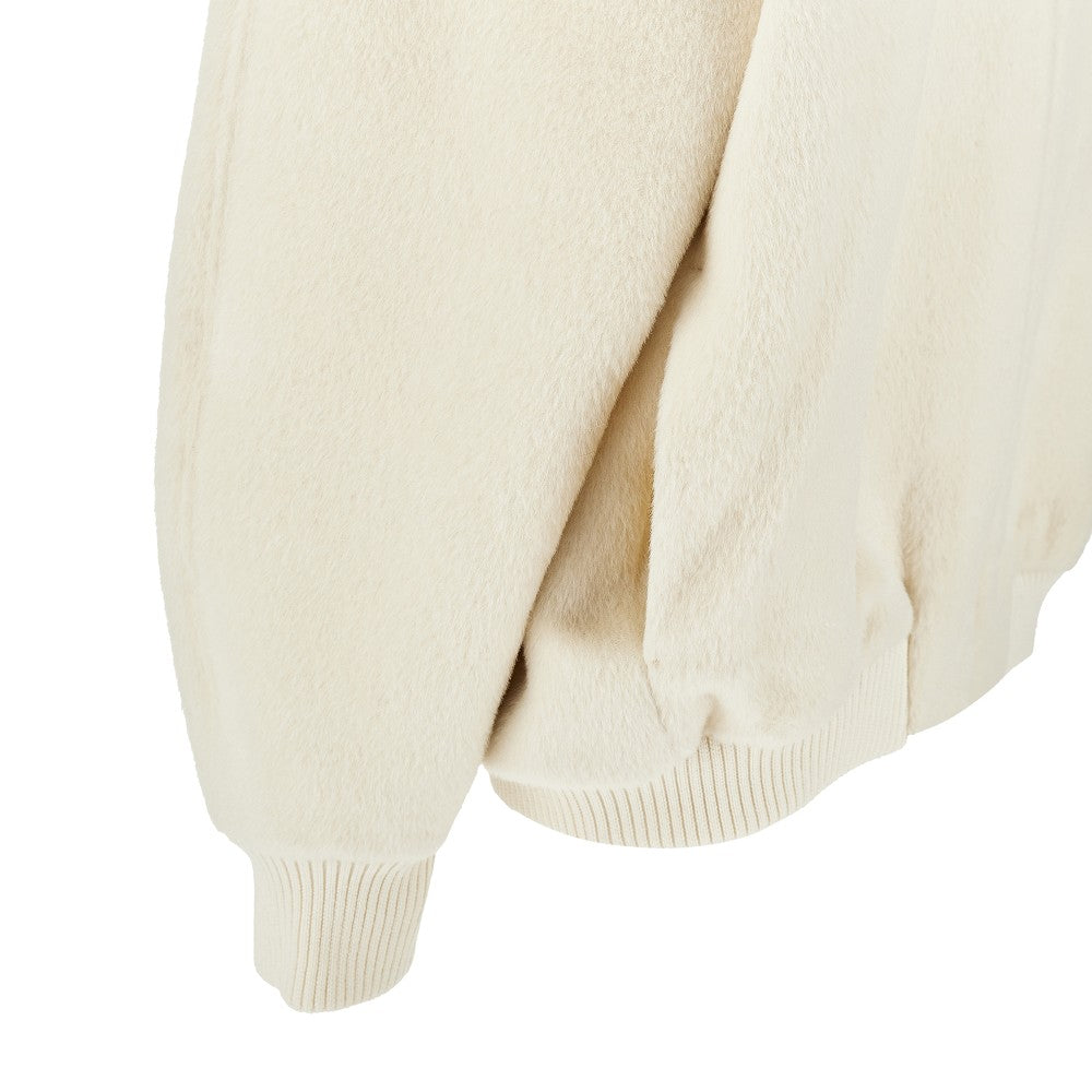'Pilu' alpaca and wool bomber jacket