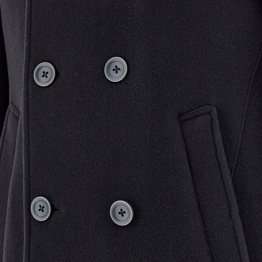 Cappotto doppiopetto in misto lana