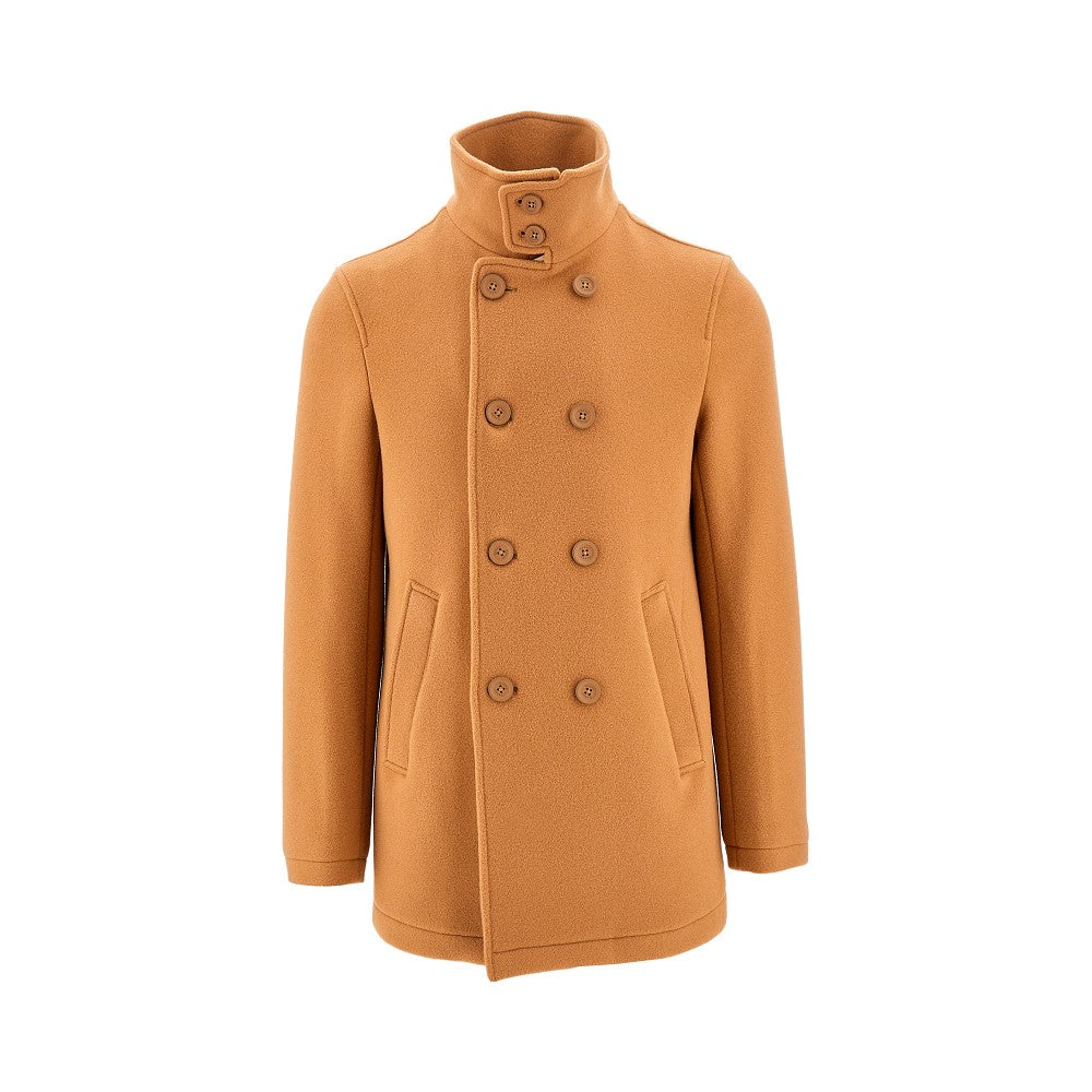 Cappotto doppiopetto in misto lana