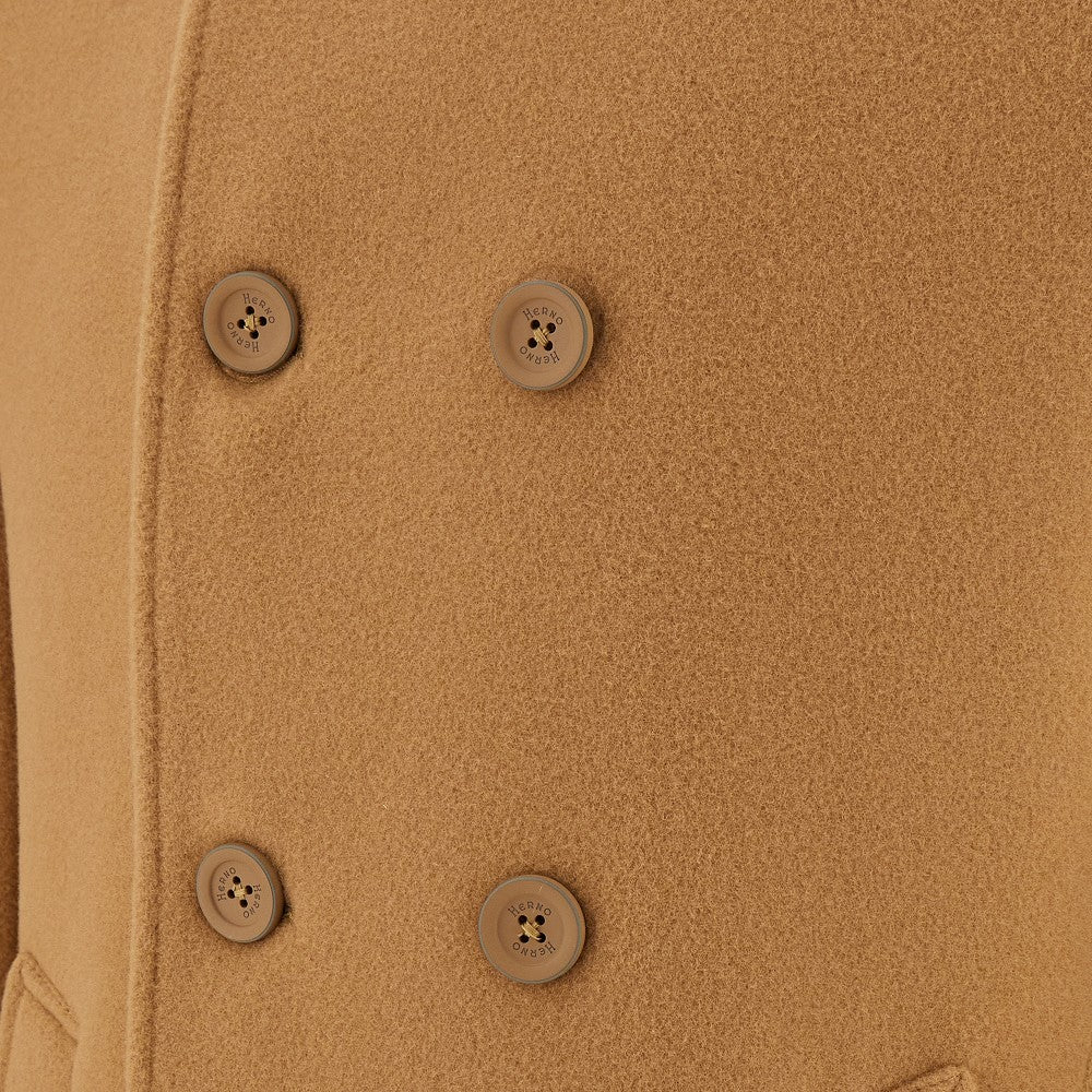 Cappotto doppiopetto in misto lana