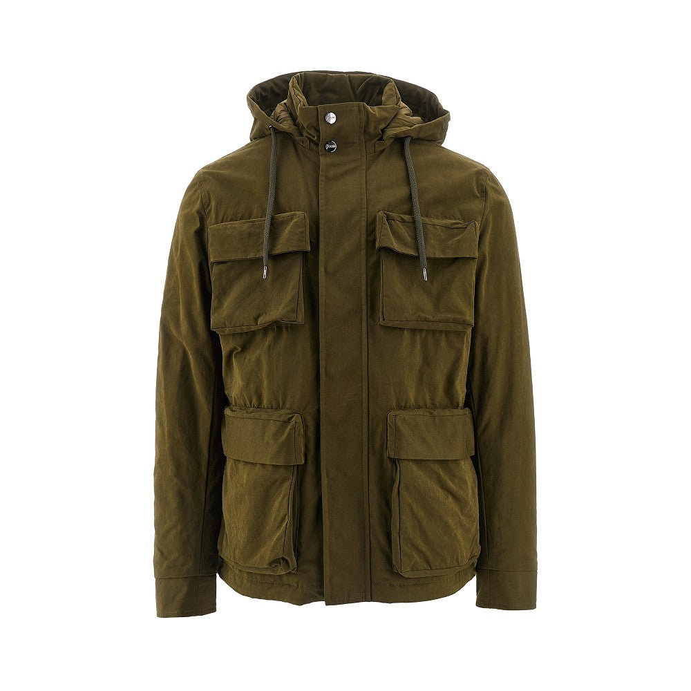 Cotton-blend padded field jacket