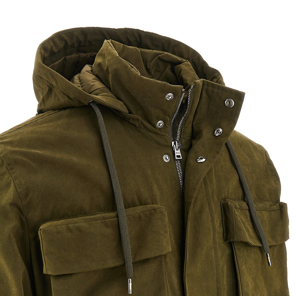 Cotton-blend padded field jacket