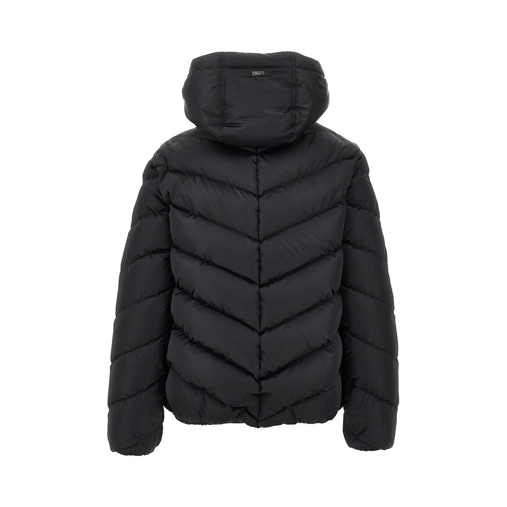 Techno satin down jacket