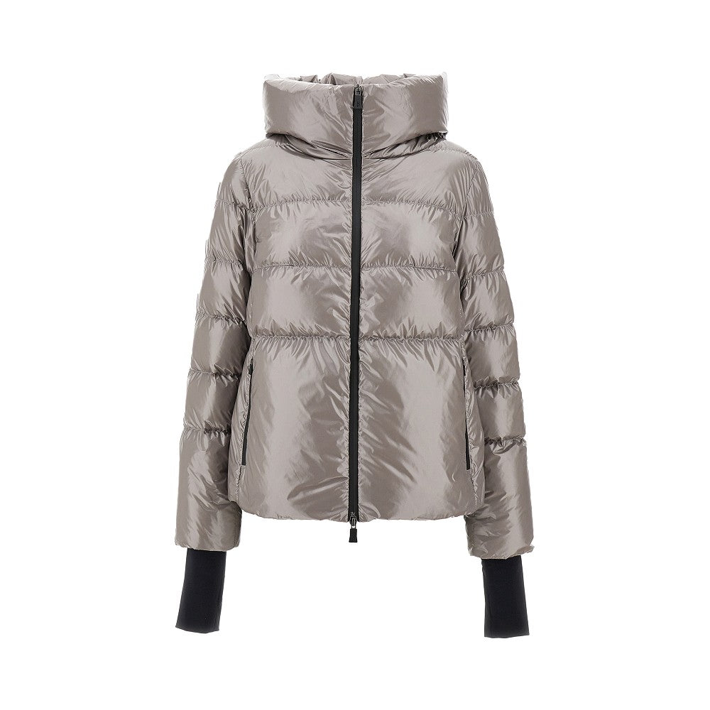 Laminar shiny nylon down jacket