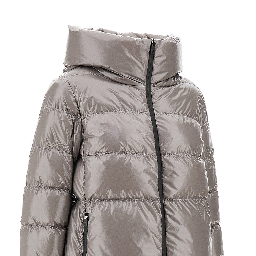 Laminar shiny nylon down jacket