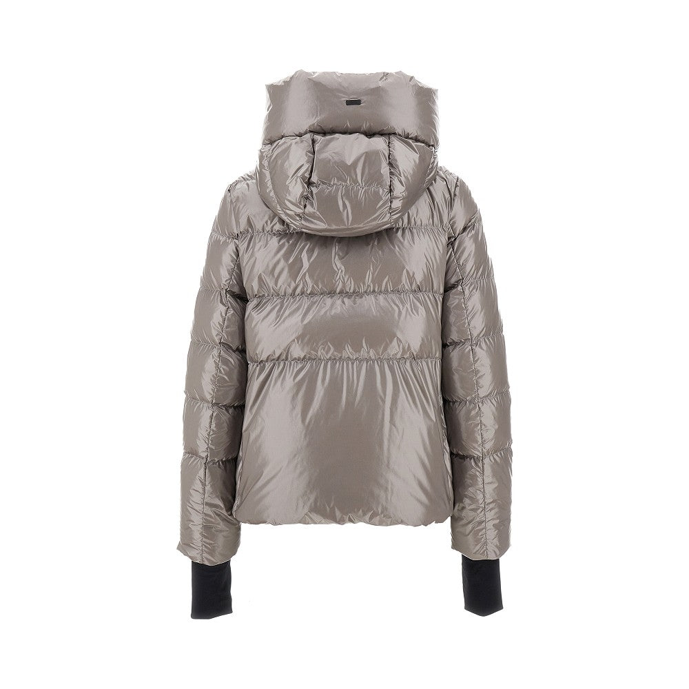 Laminar shiny nylon down jacket