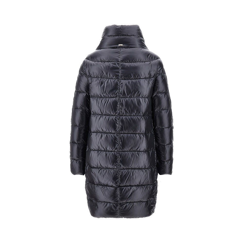'Dora' Ultralight nylon midi down jacket