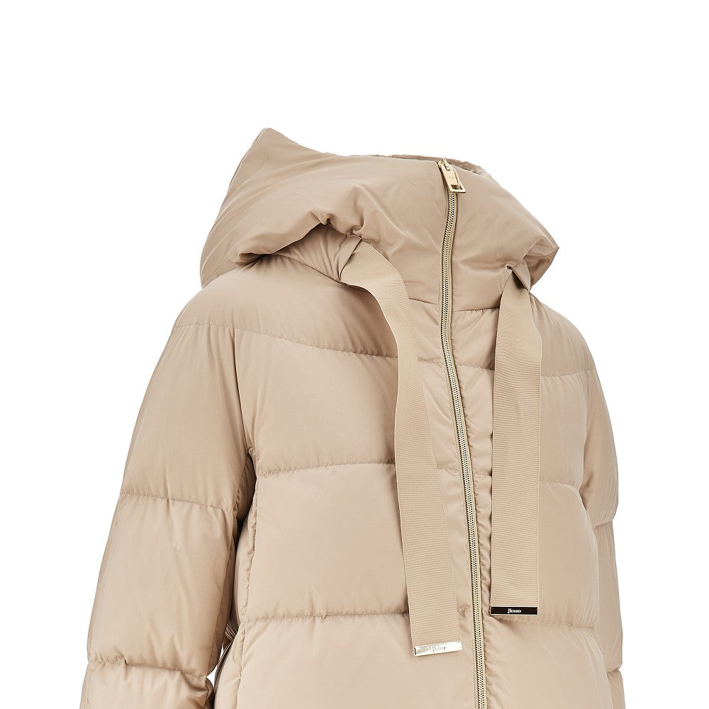 A-shape satin down jacket