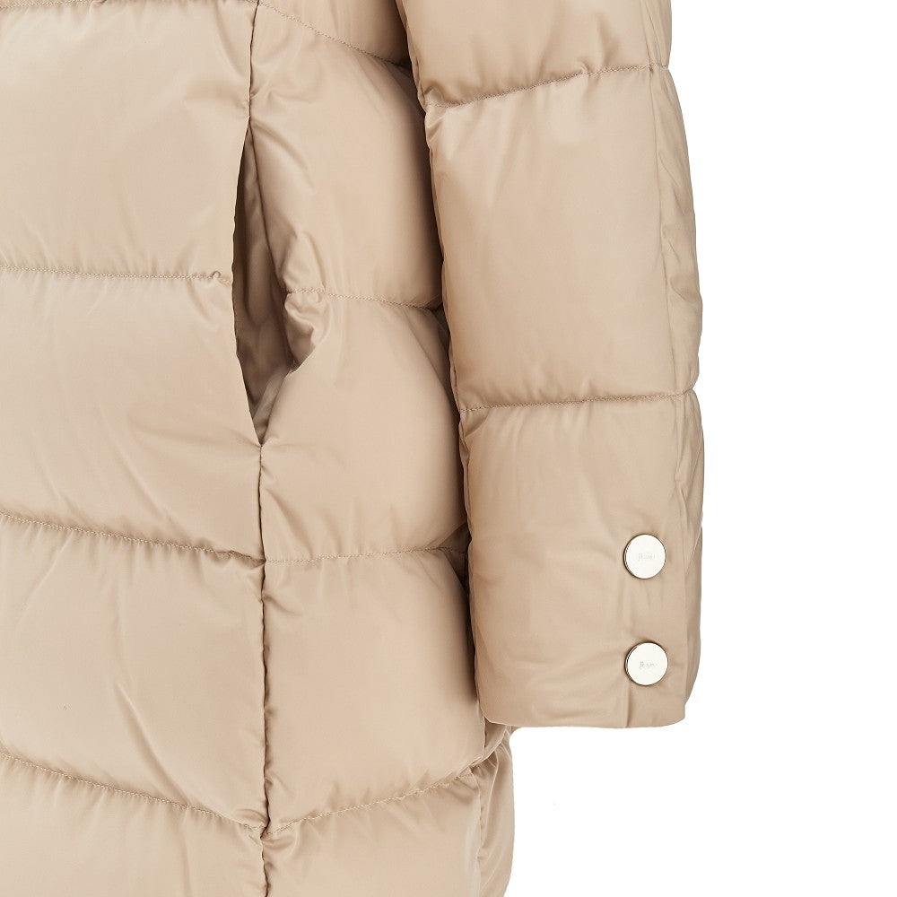 A-shape satin down jacket