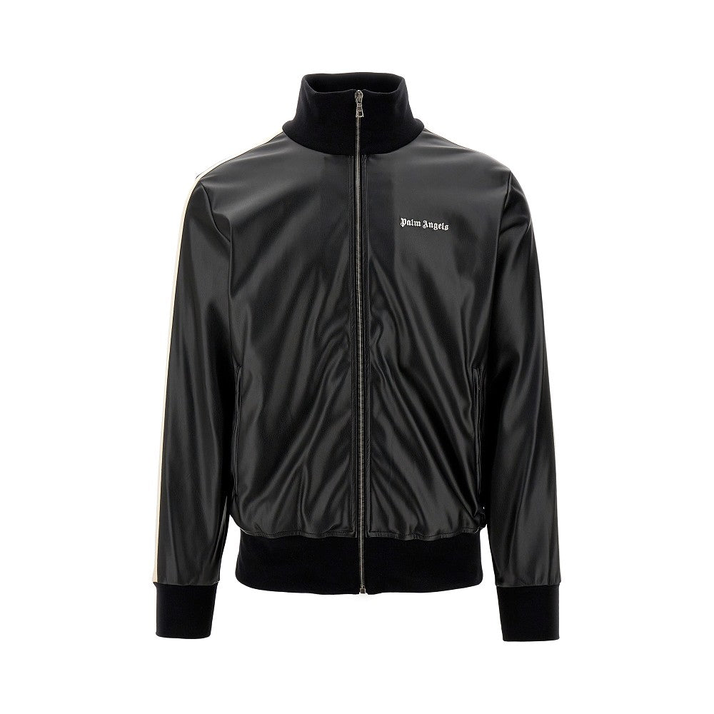 Track jacket in nappa sintetica