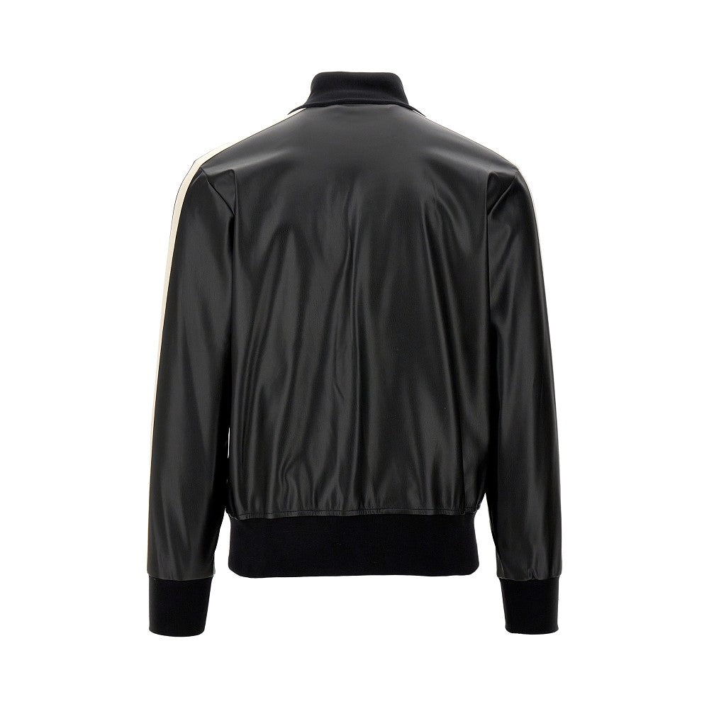Track jacket in nappa sintetica