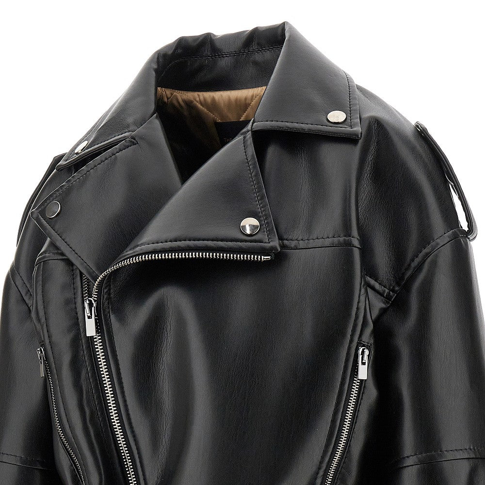 Giacca oversize in nappa sintetica