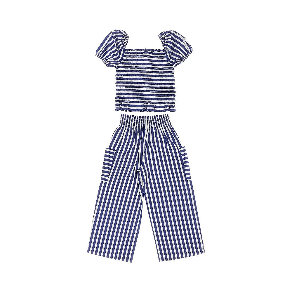 Striped cotton two-piece set