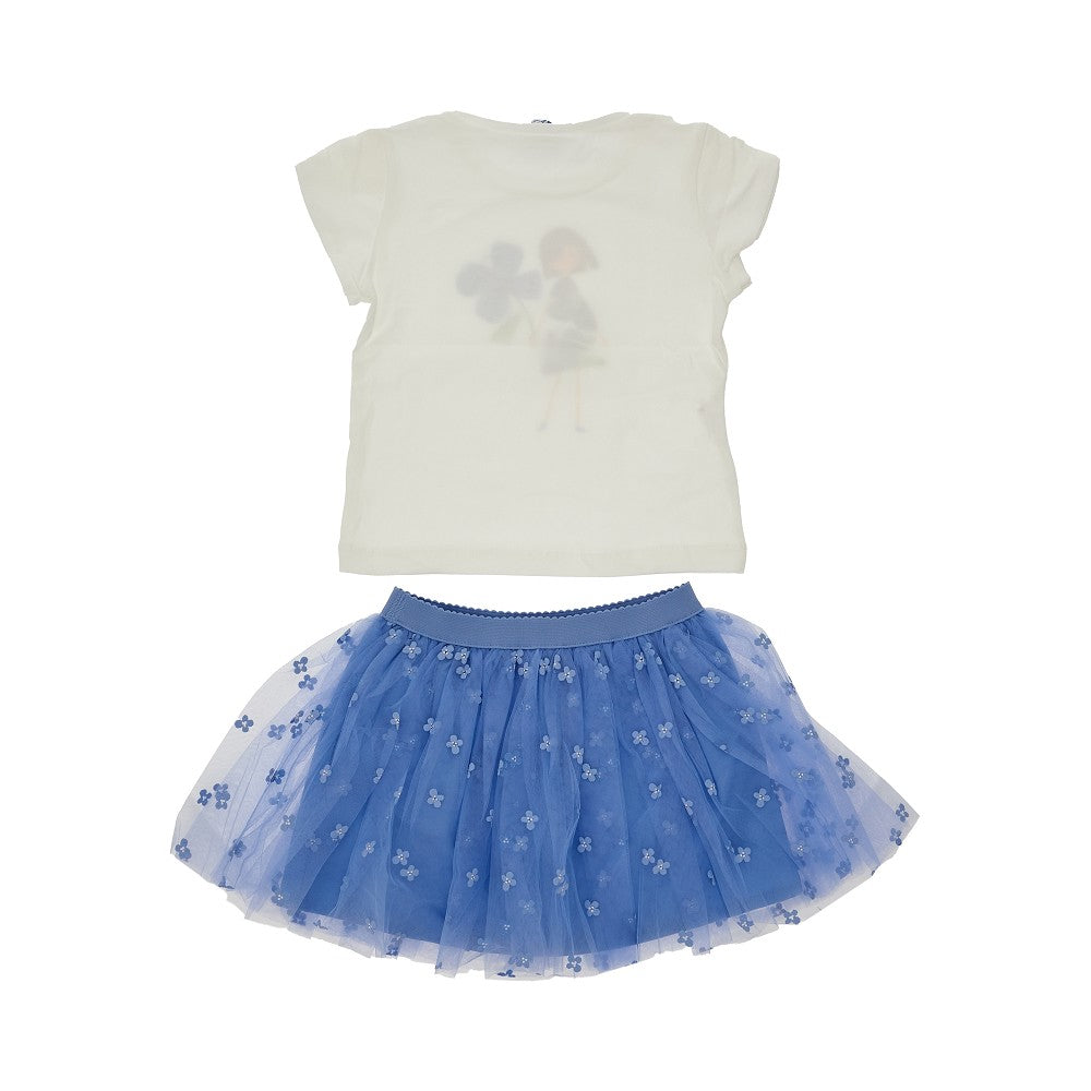 Completino due pezzi con gonna in tulle