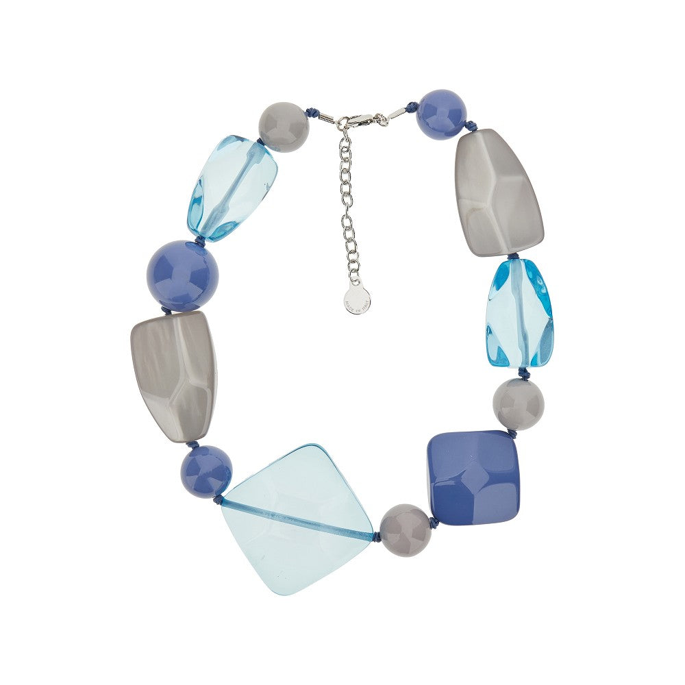 Collana con maxi pietre e perline