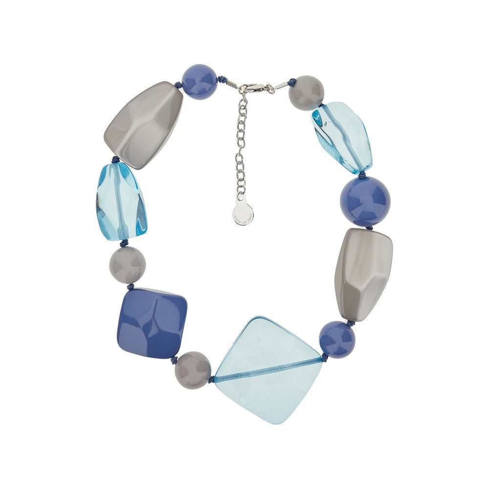 Collana con maxi pietre e perline