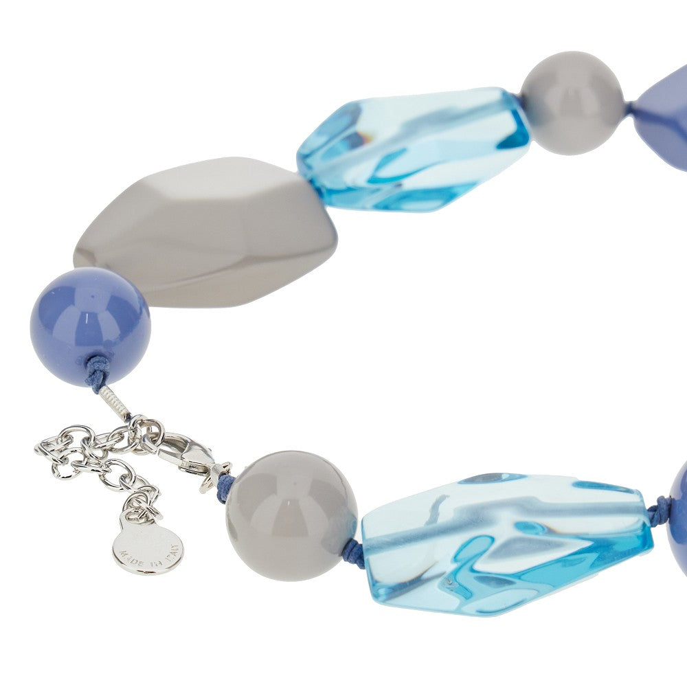 Collana con maxi pietre e perline