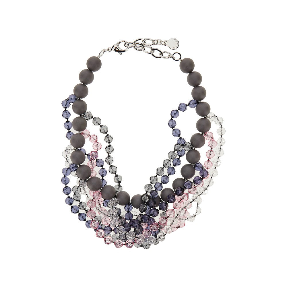 Beads multi-yarn necklace