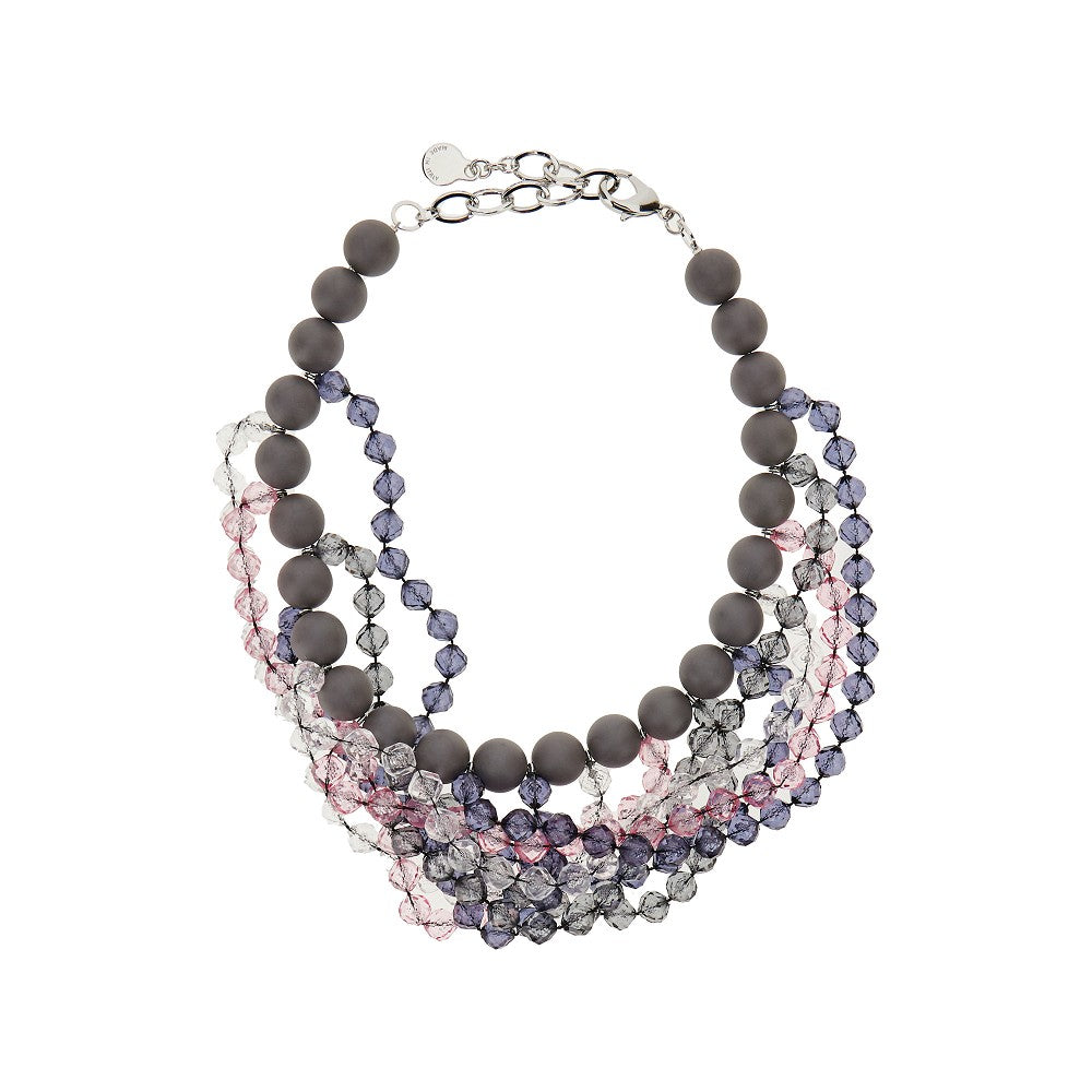 Beads multi-yarn necklace