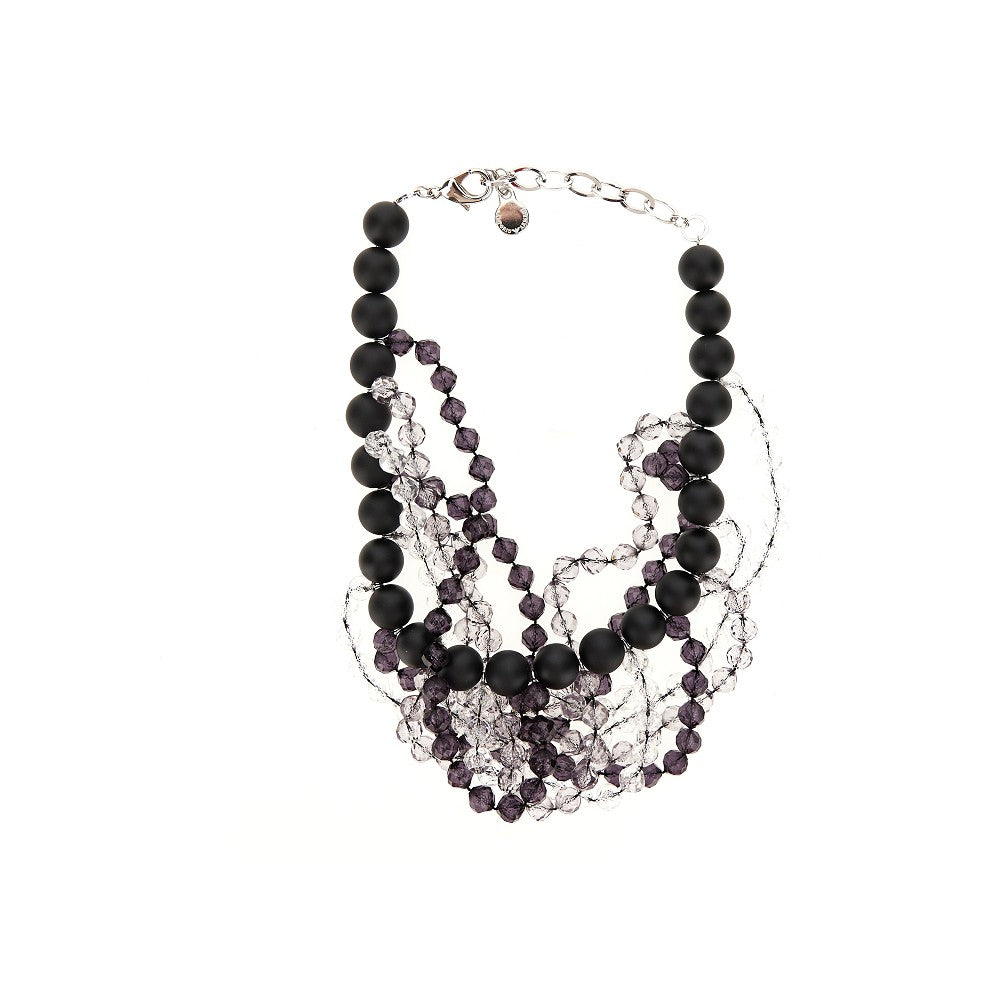 Beads multi-yarn necklace