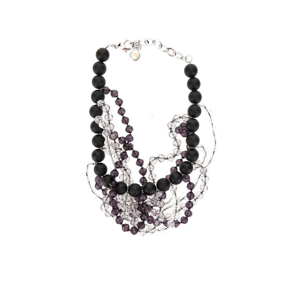 Beads multi-yarn necklace