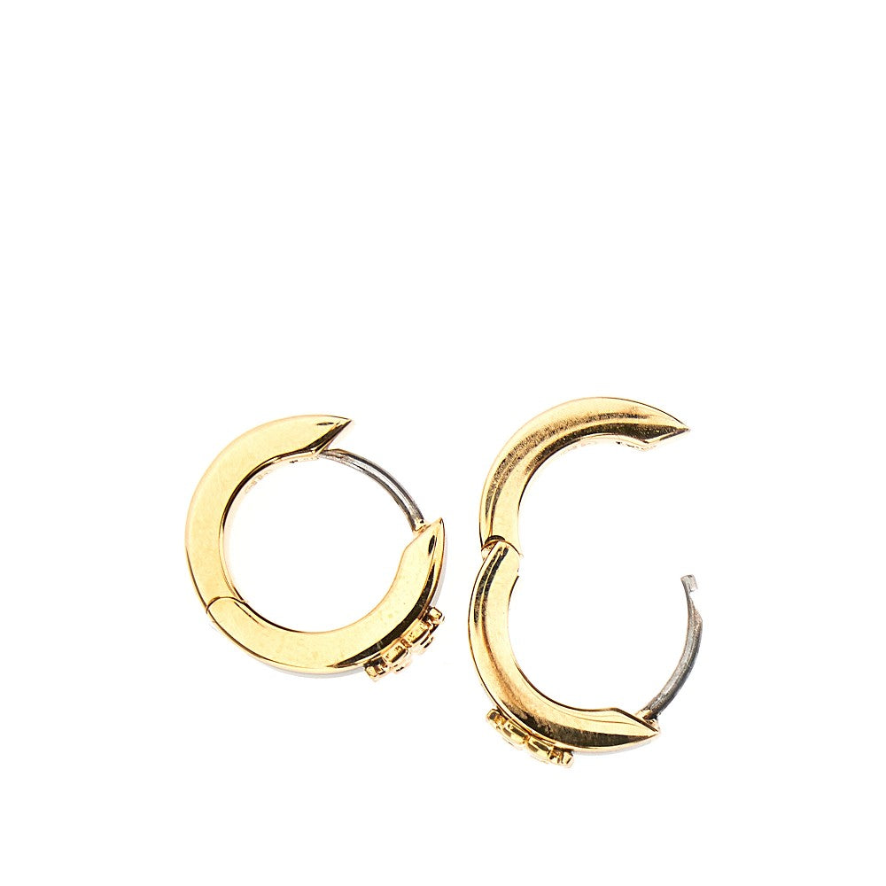 'Kira' enameled hoop earrings