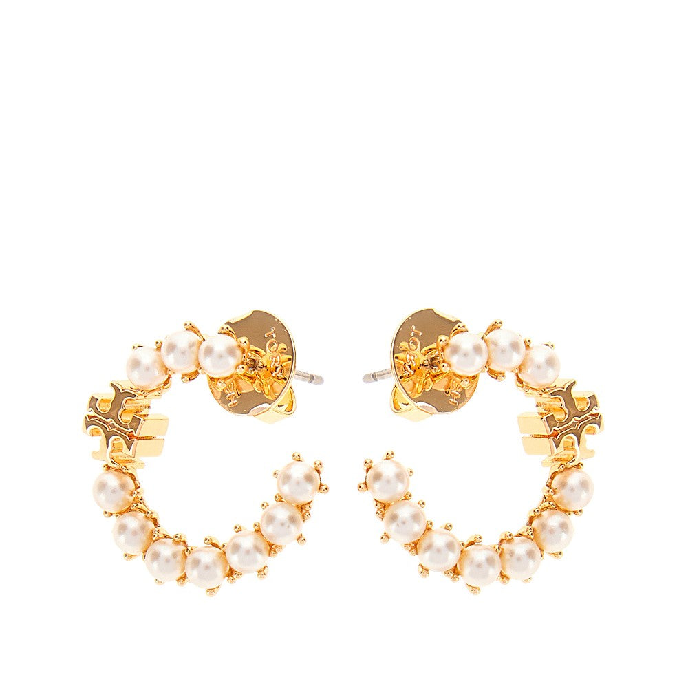'Kira Pearl'loop earrings