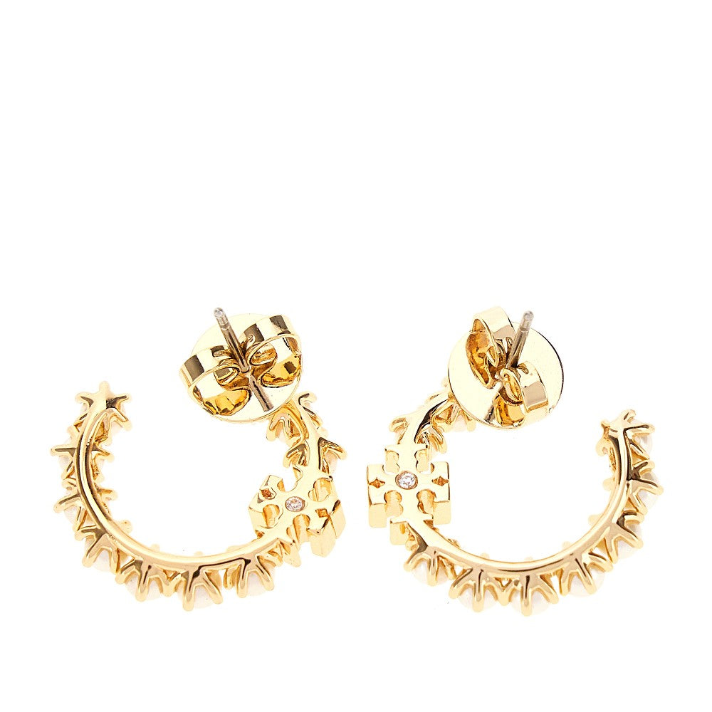 'Kira Pearl'loop earrings