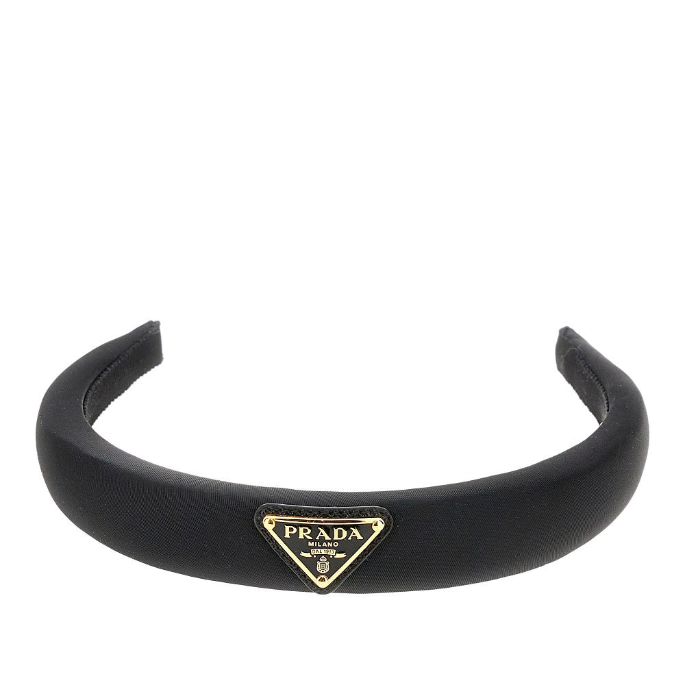 Re-Nylon headband with triangle logo