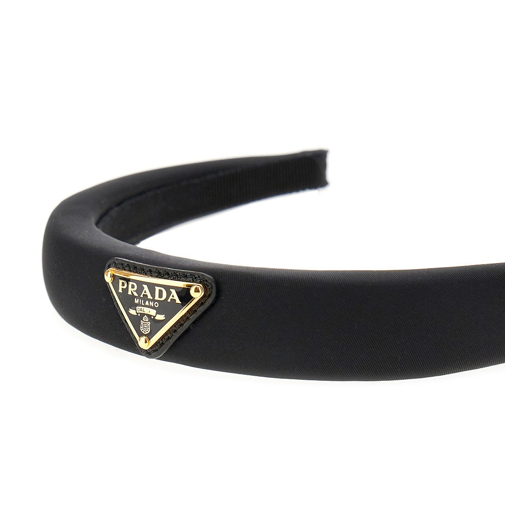 Re-Nylon headband with triangle logo