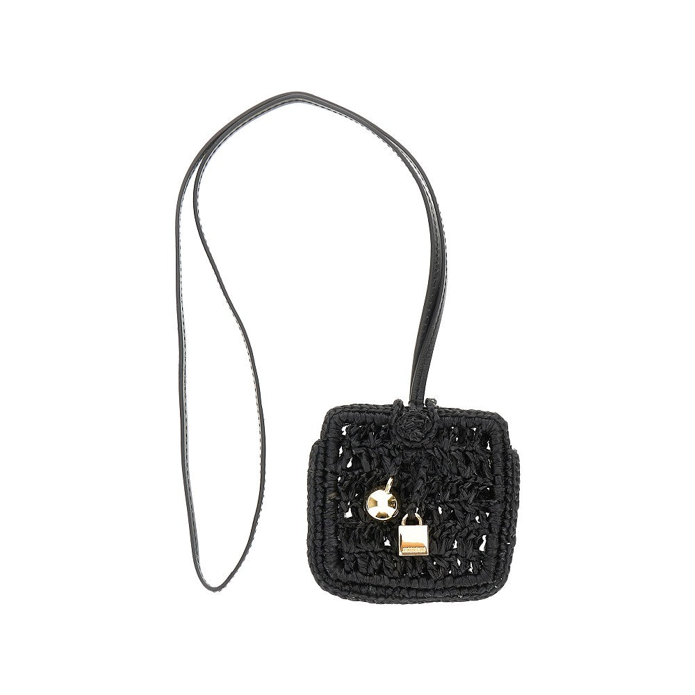 Woven raffia AirPods case
