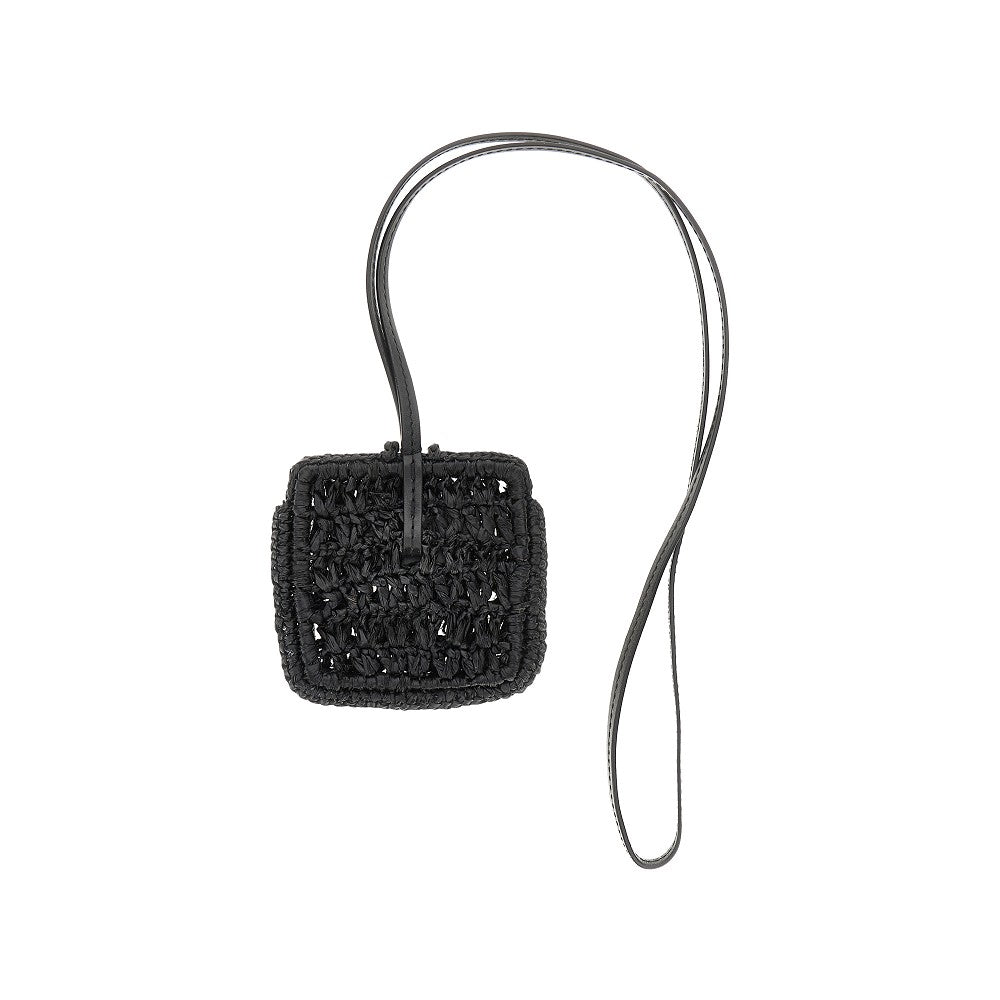 Woven raffia AirPods case