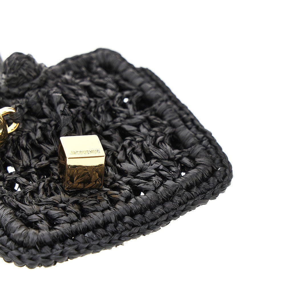 Woven raffia AirPods case
