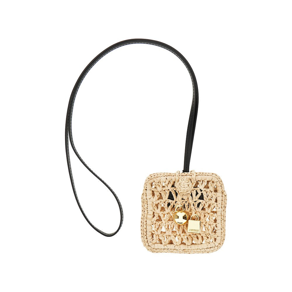 Woven raffia AirPods case