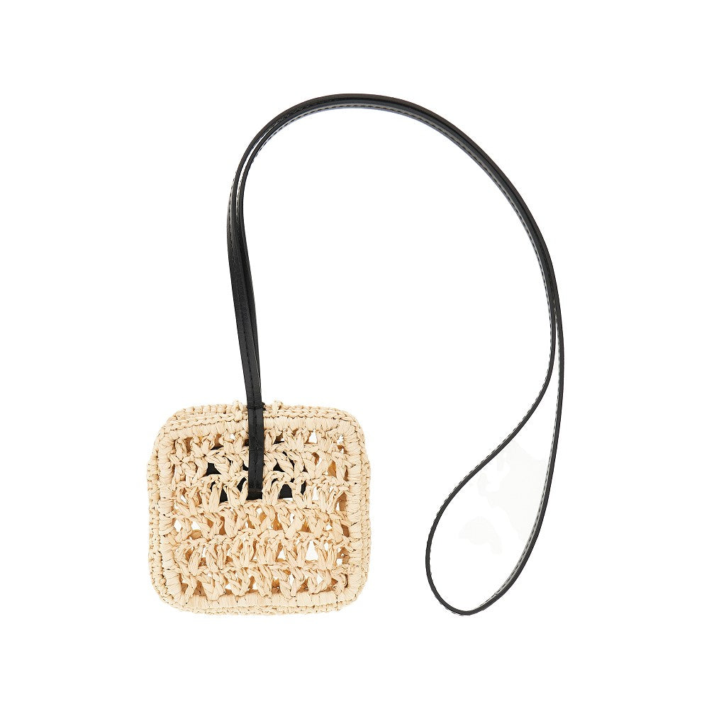 Woven raffia AirPods case