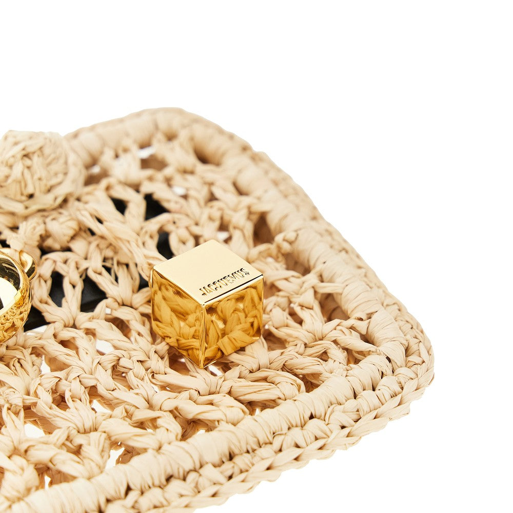 Woven raffia AirPods case