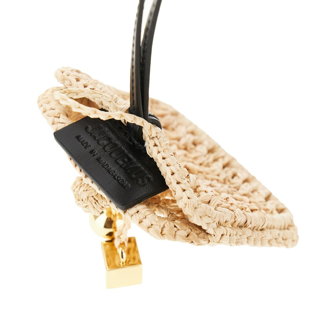 Woven raffia AirPods case