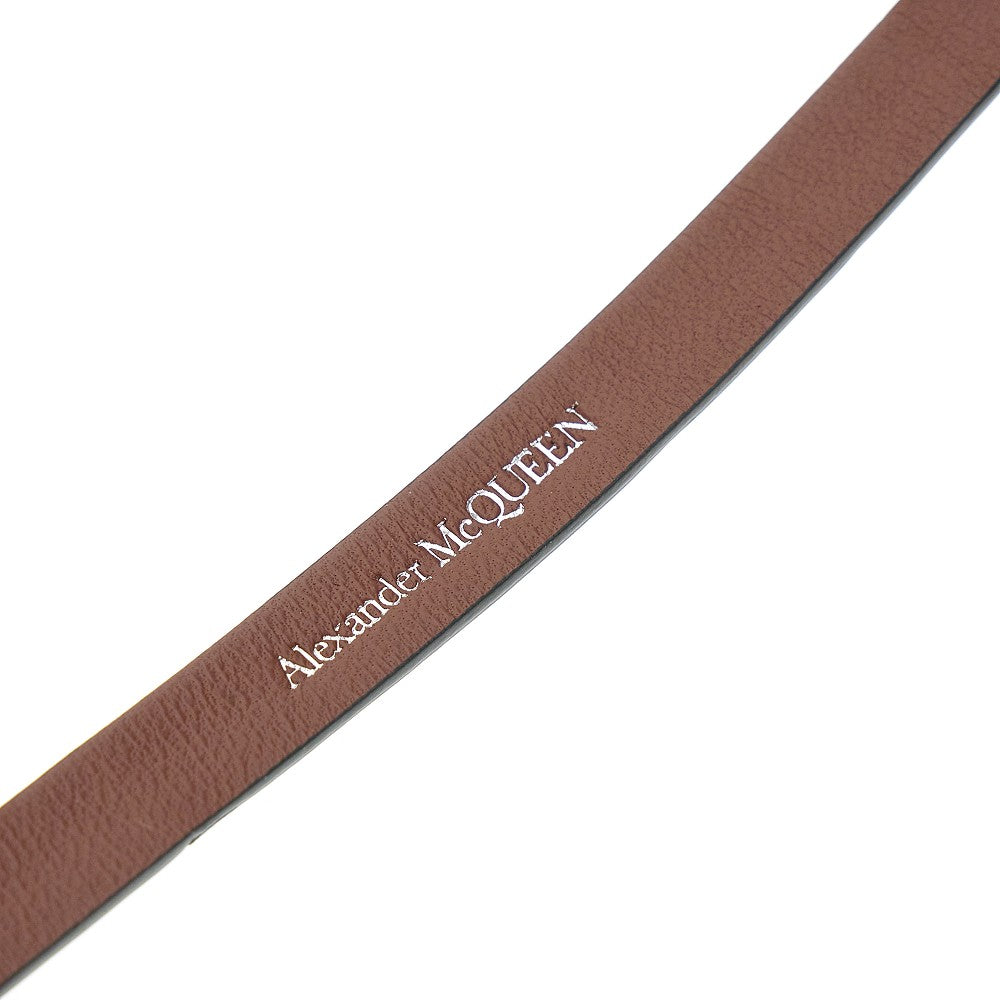 Skull leather bracelet
