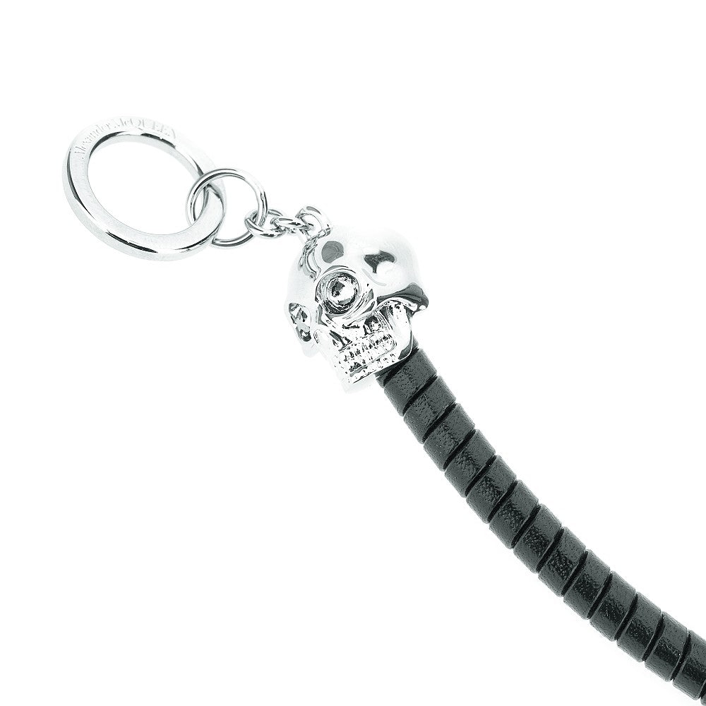 Leather bracelet with skulls