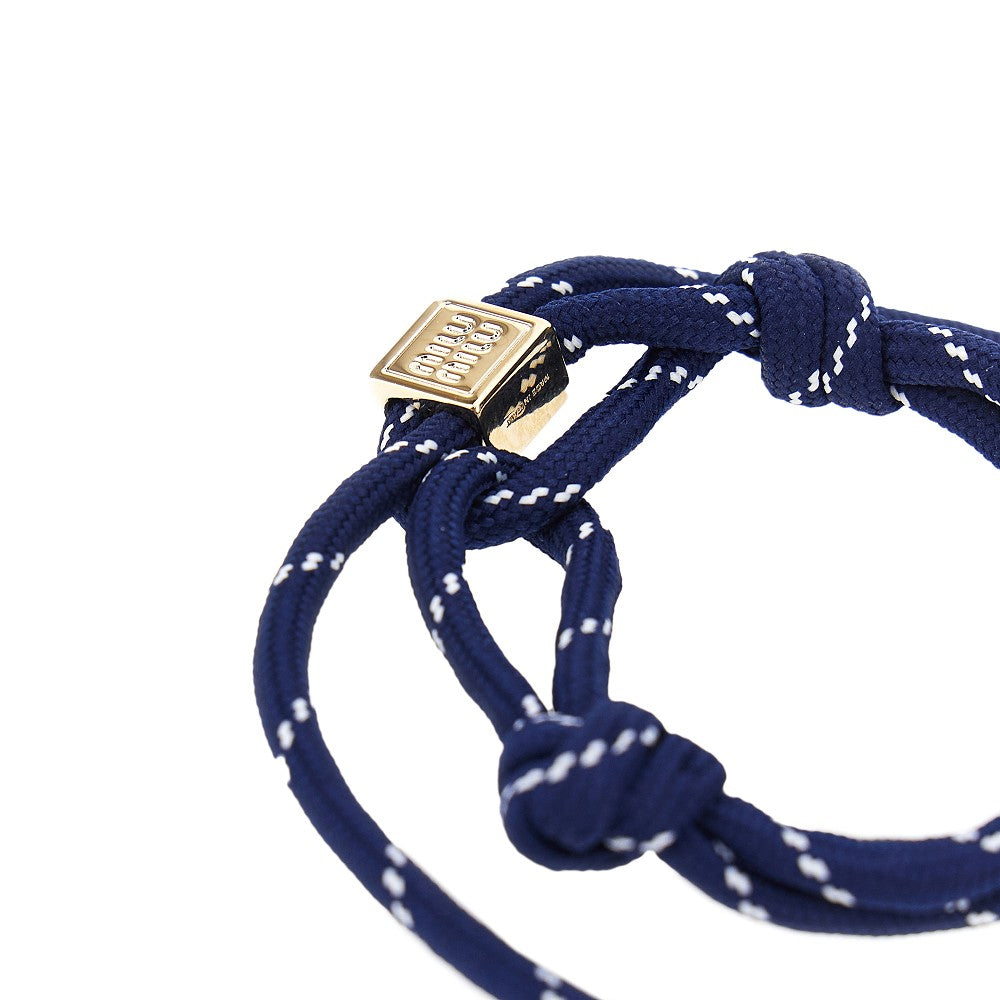 ブレスレット MiuMiu FW25 Blue fabric bracelet (5IB5383L74 F0216) org.jpg