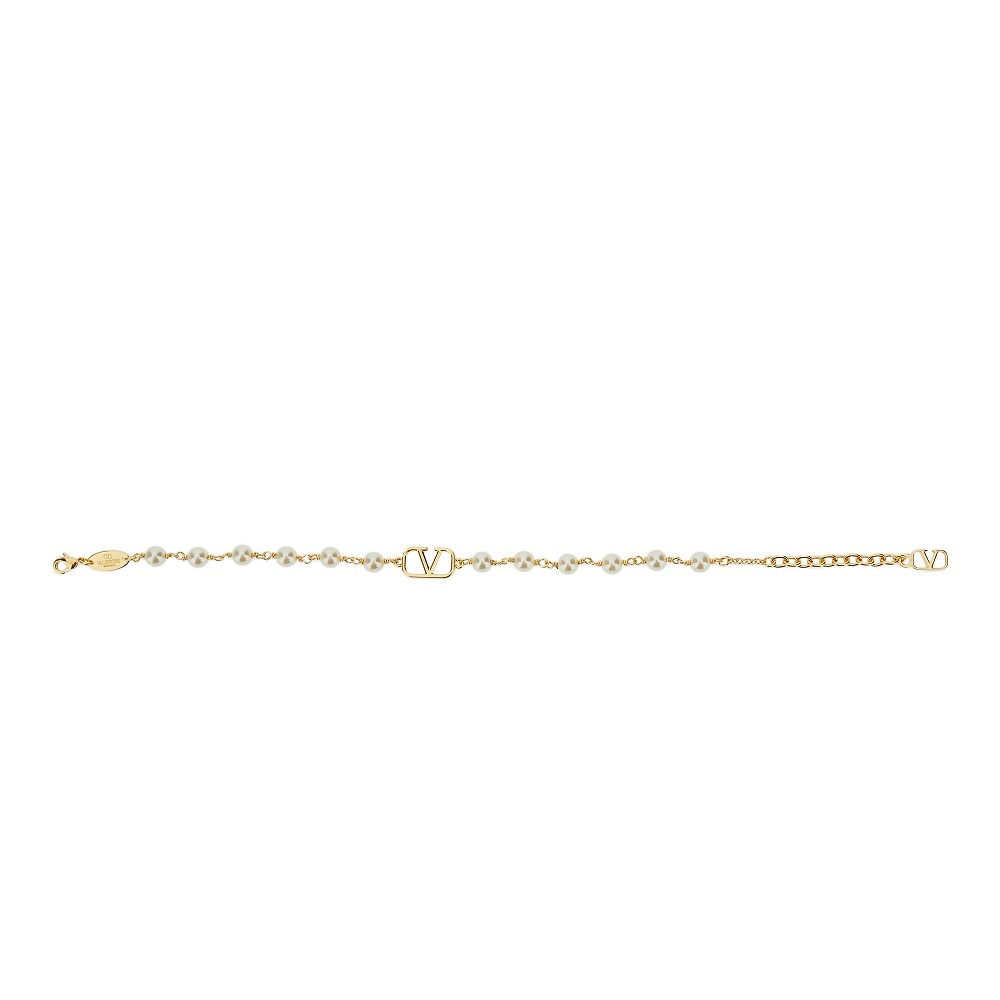 Bracciale 'VLogo Signature' con perle