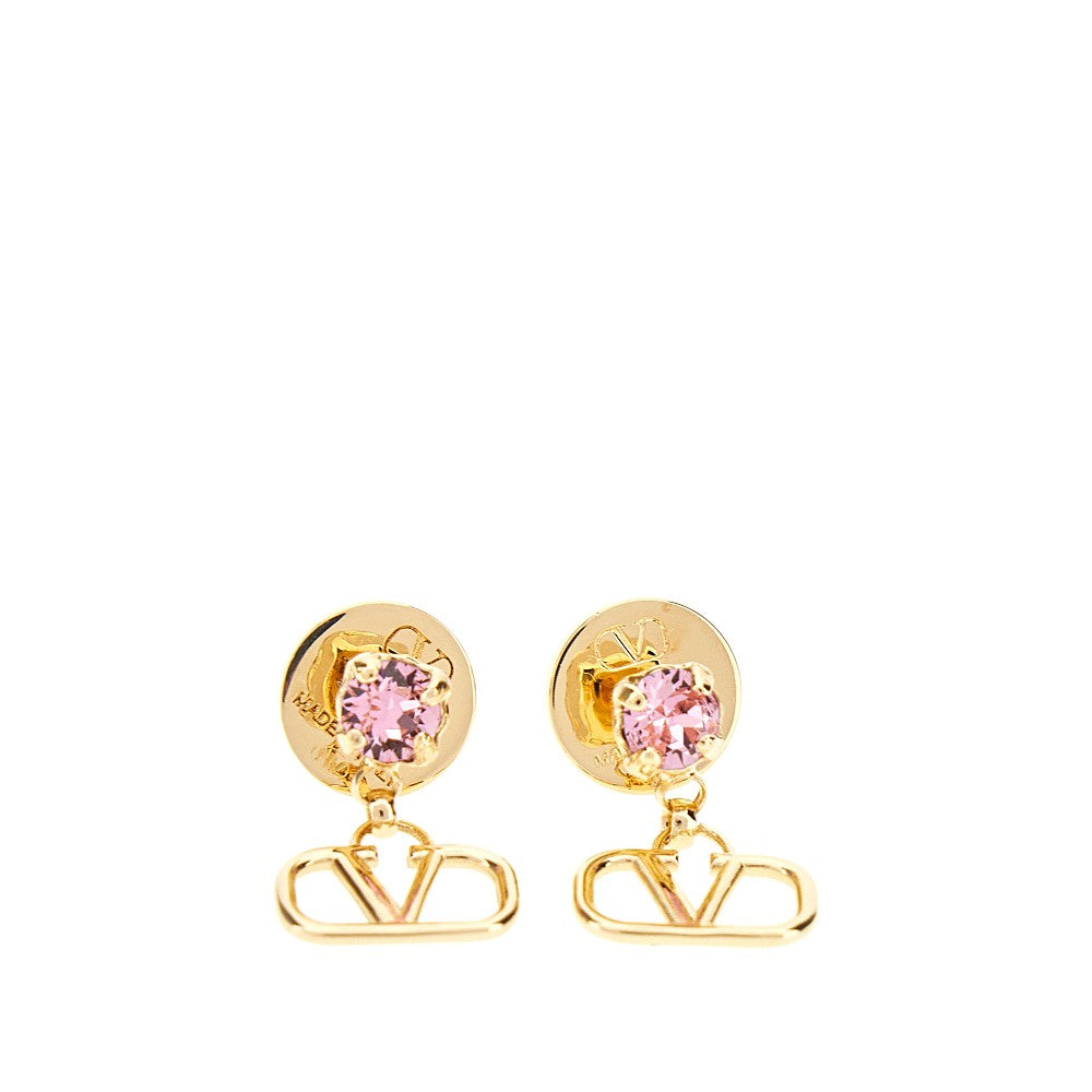 'VLogo Signature' earrings with crystal