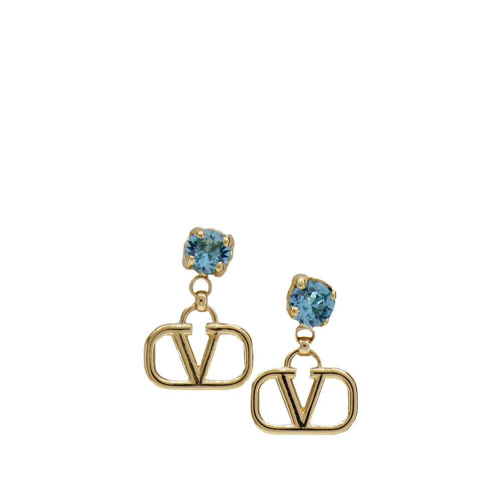 'VLogo Signature' earrings with crystal