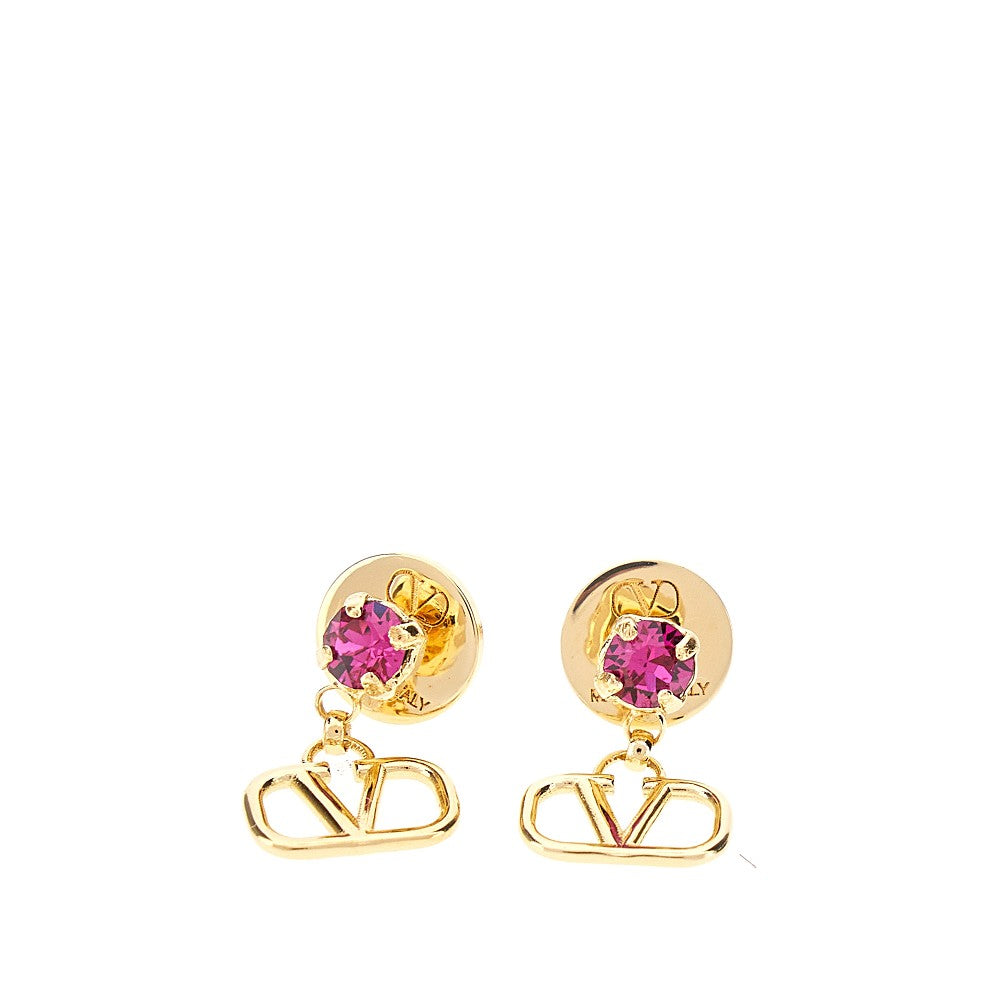 'VLogo Signature' earrings with crystal