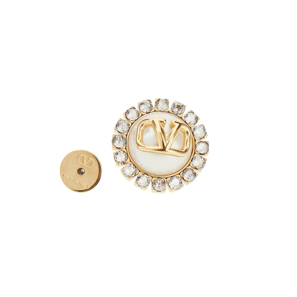 Orecchini VLogo Signature con cristalli