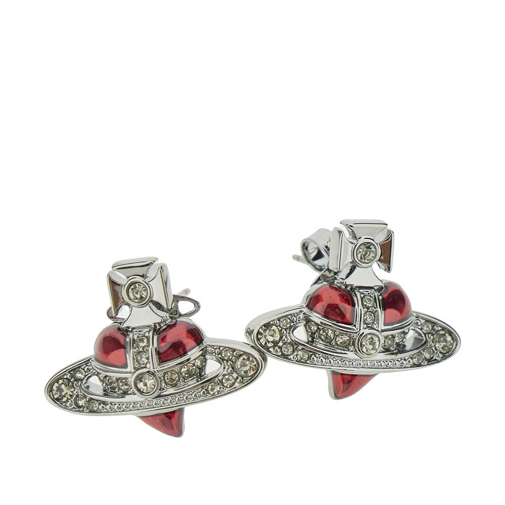 'New Diamante Heart' earrings