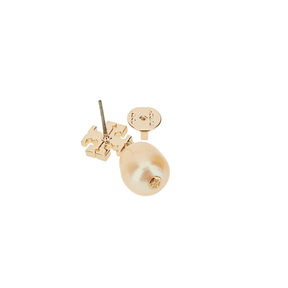 'Kira' pendant earrings with pearl