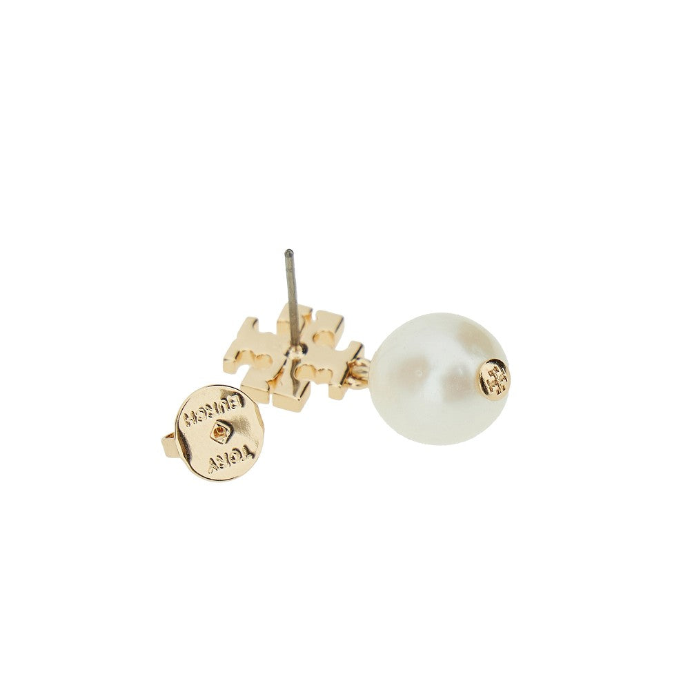 'Kira' pendant earrings with pearl