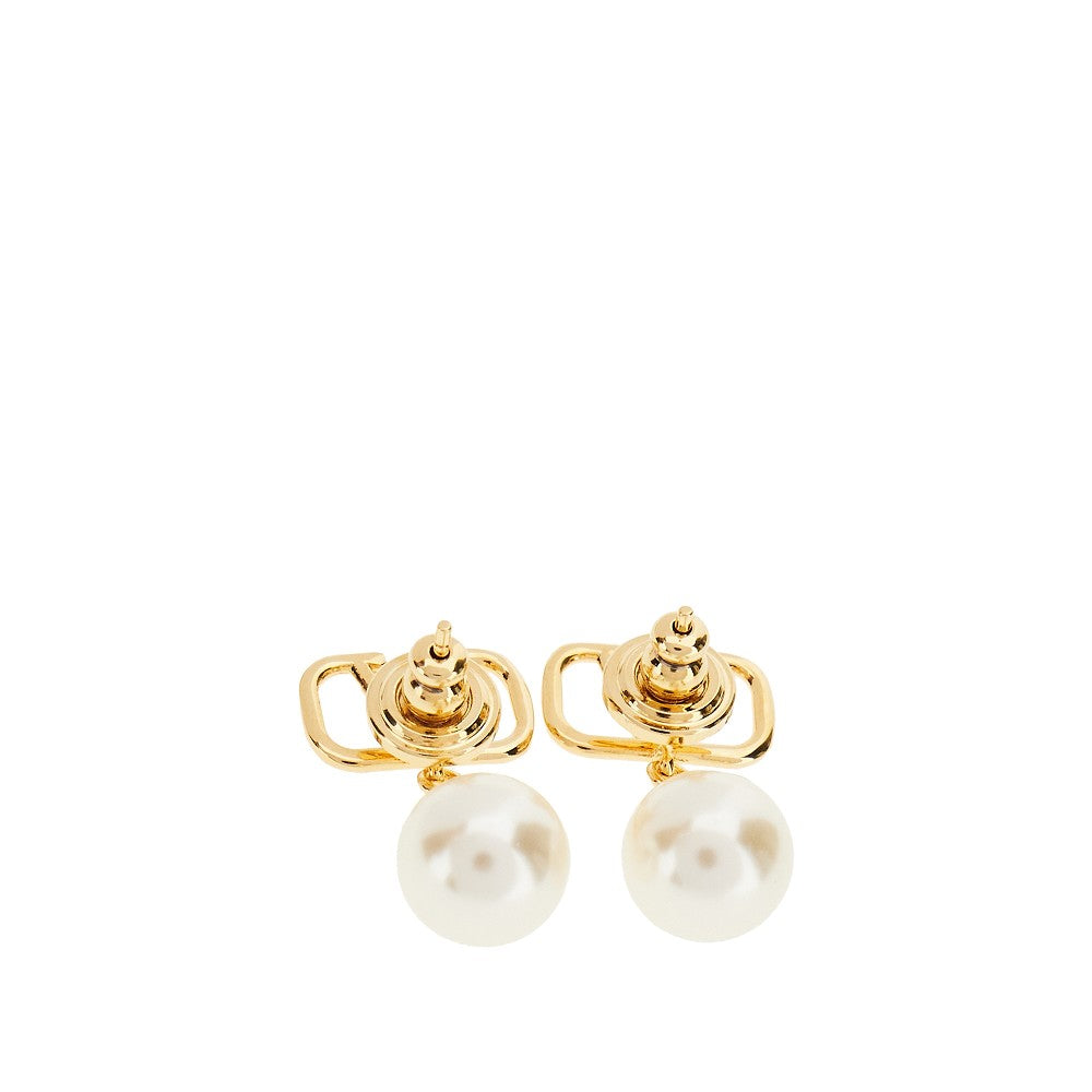 Orecchini 'VLogo Signature' con perle