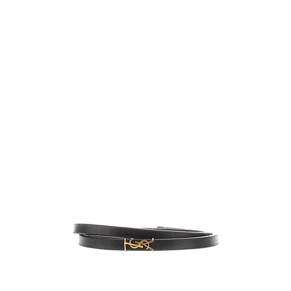 Bracciale in pelle con logo Cassandre